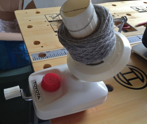 Vintage Toyota ball winder in action